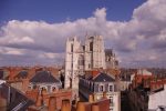 Vue sur la cathédrale et les toits du centre de Nantes